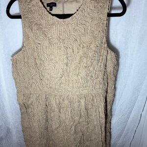 Talbots Beige Textured Mini Dress